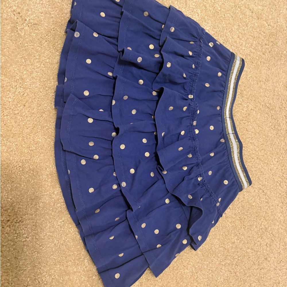Boden Navy Skort with White Polka Dots